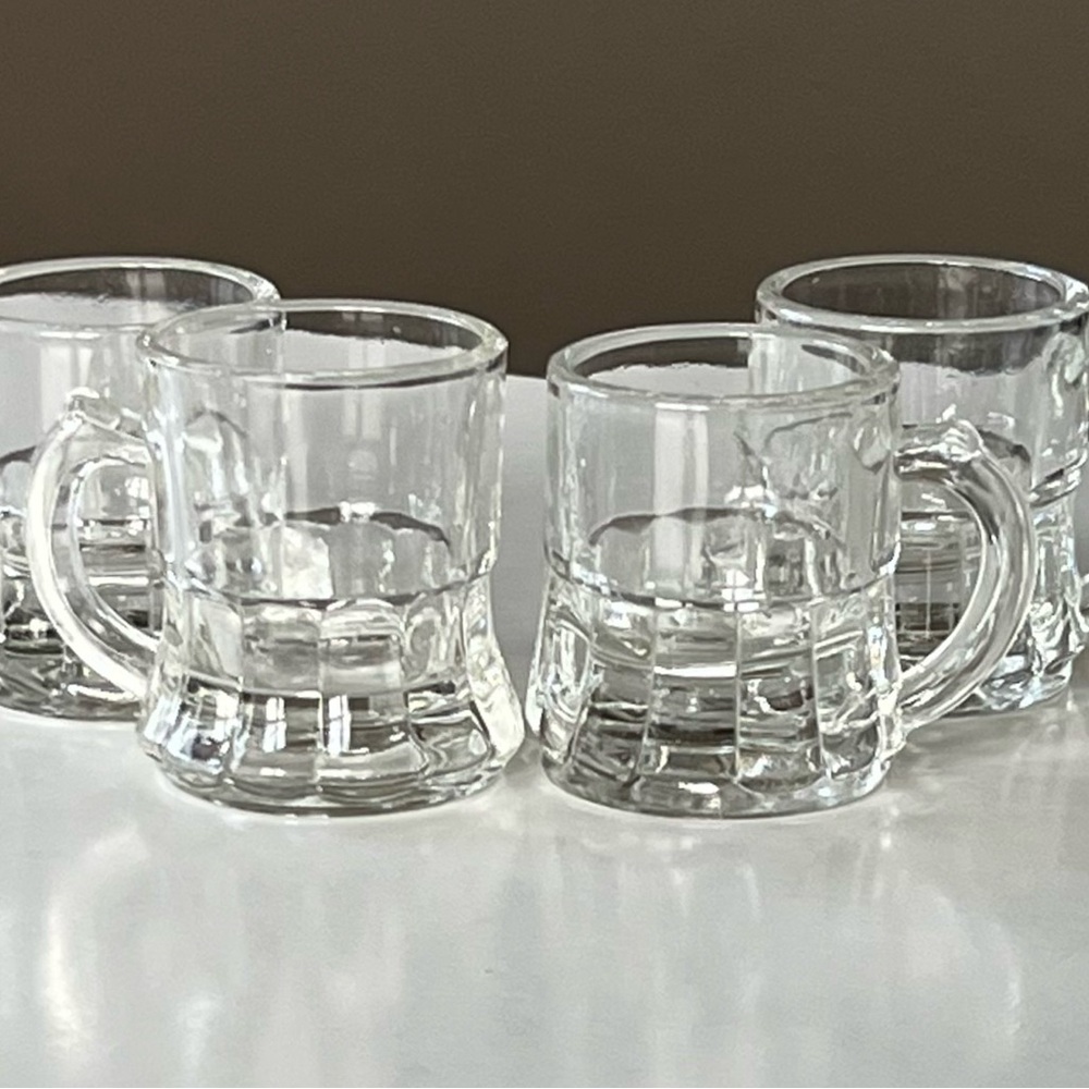 VTG Federal Glass miniature (toy) shot glasses set/4